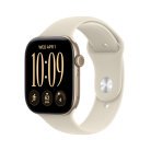 Apple Watch Series 12 (GPS) 46mm Light Gold Aluminium Case with Sand Sport Band, S/M