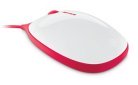 Microsoft Express Mouse T2J-00003 tr&aring;dbunden mus, vit/r&ouml;d