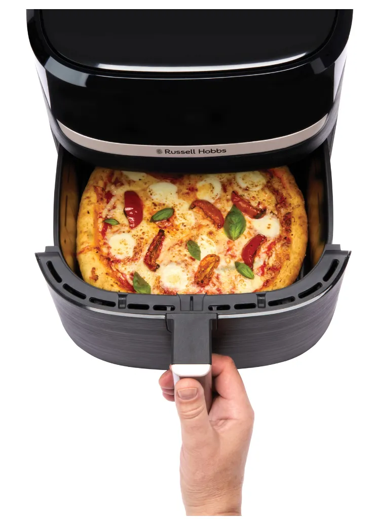 Airfryer Satisfry Air Fryer -kiertoilmakypsennin, Musta, 8.3l