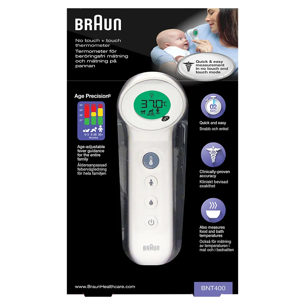 Braun No Touch + Touch Thermometer BNT 400 - thermometer