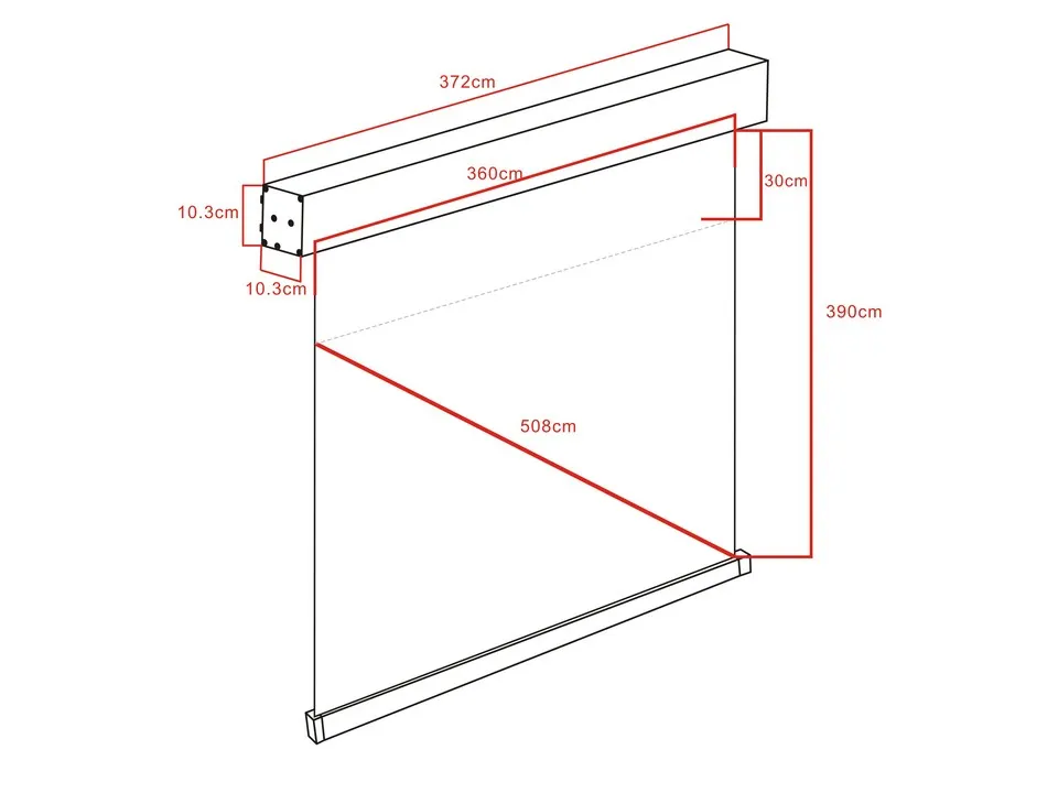 M 1:1 Motorized Projection Screen Deluxe 200&quot;