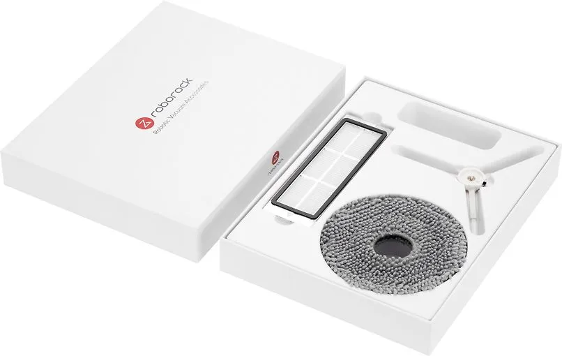 Roborock accessorie kit, white 1xfilter, 2xmop cloth, 1xside brush