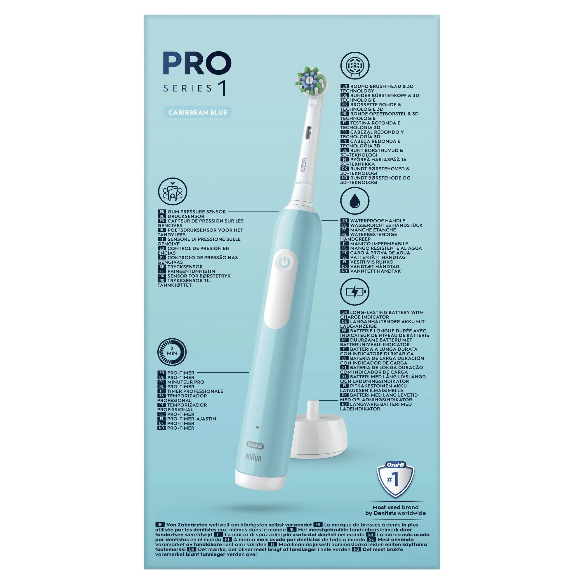 Eltandborste Pro1 Turquoise + Extra Refill
