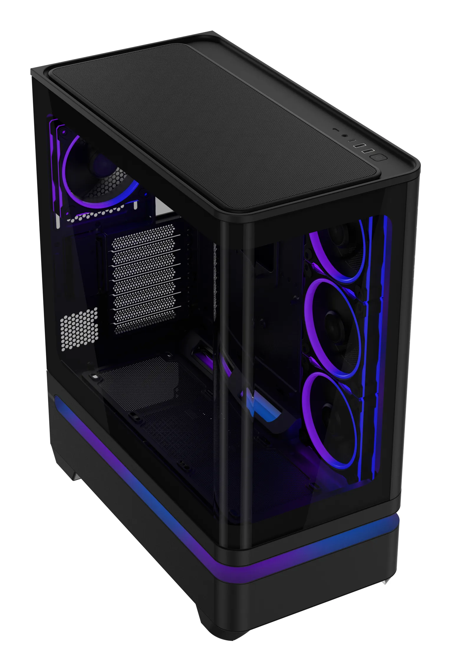ASUS Prime AP304 Midi-Tower Case with window, with RGB lighting, Black