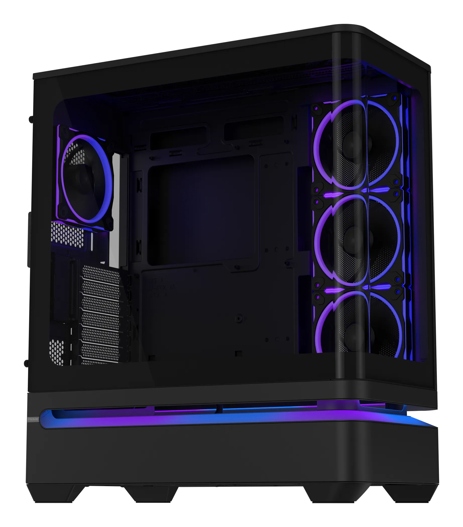 ASUS Prime AP304 Midi-Tower Case with window, with RGB lighting, Black