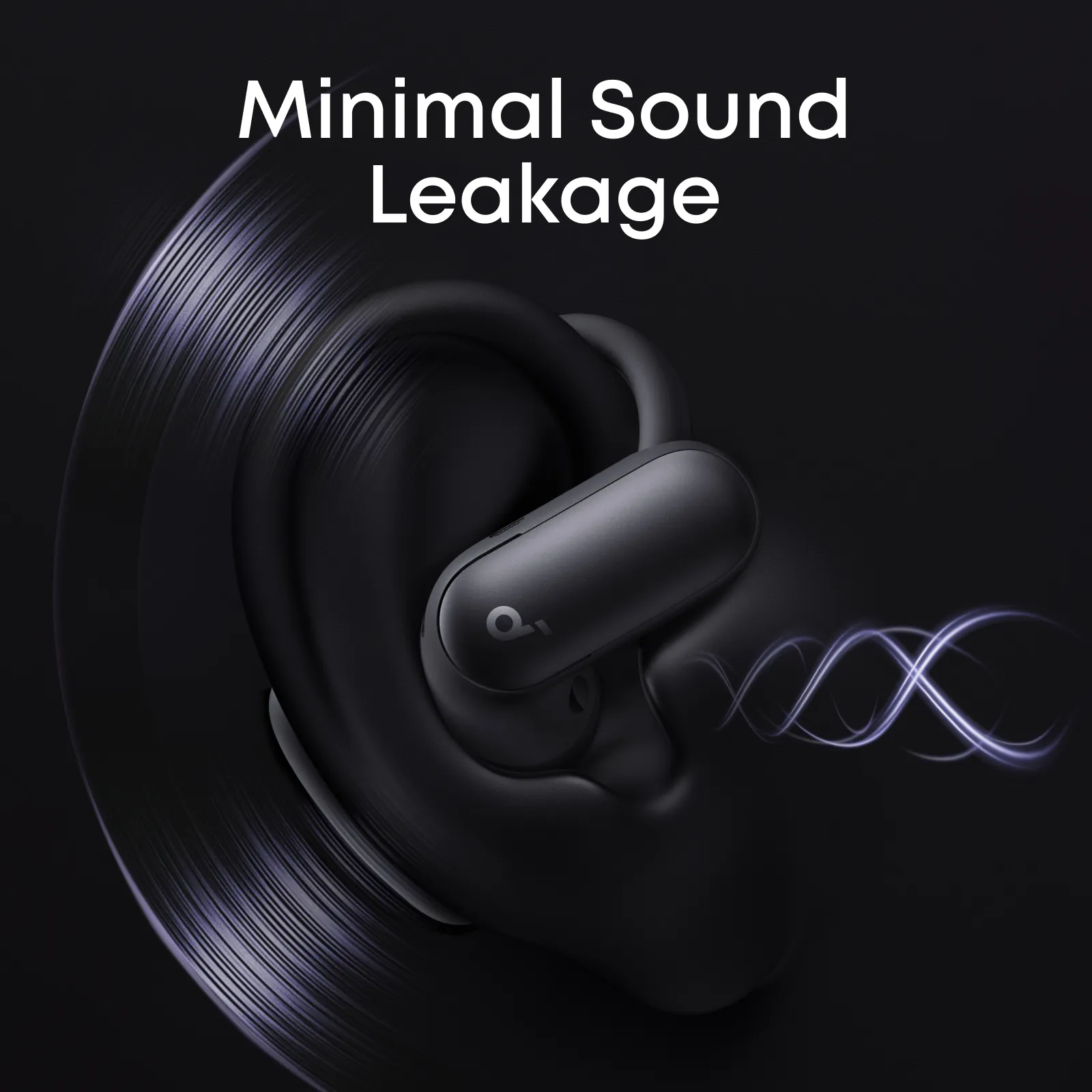 Anker Soundcore AeroFit 2 Pro tr&aring;dl&ouml;sa in-ear h&ouml;rlurar, svart
