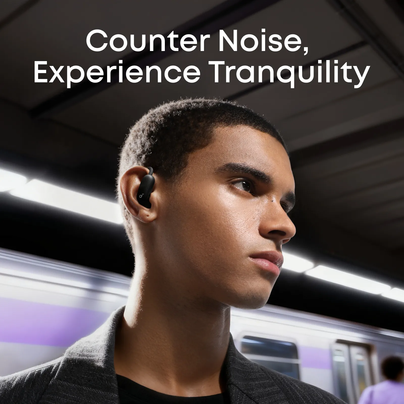 Anker Soundcore AeroFit 2 Pro tr&aring;dl&ouml;sa in-ear h&ouml;rlurar, svart