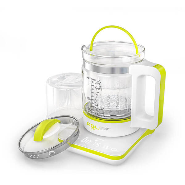 AGU EC8 kettle, 1.0L, 1000W, White/Green