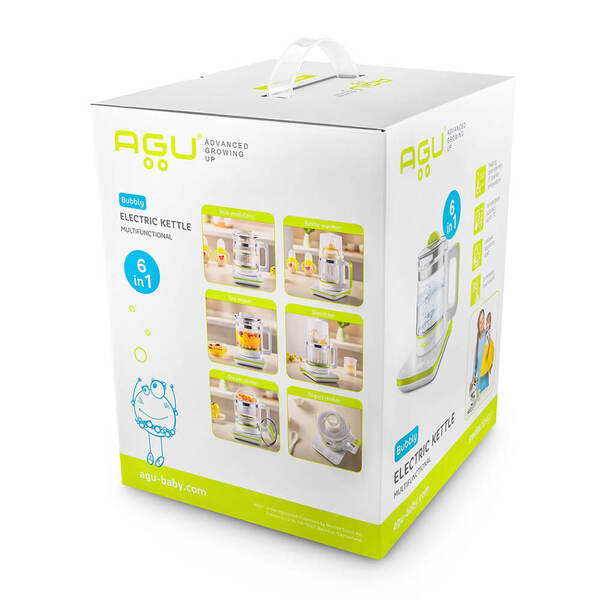 AGU EC8 kettle, 1.0L, 1000W, White/Green