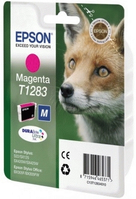Epson T1283 - Kasetti tulostimelle - 1 x magenta - kuplapakkaus malleihin Stylus S22, SX130, SX230, SX235, SX430, SX435, SX438, SX440, SX445, Stylus Office BX30