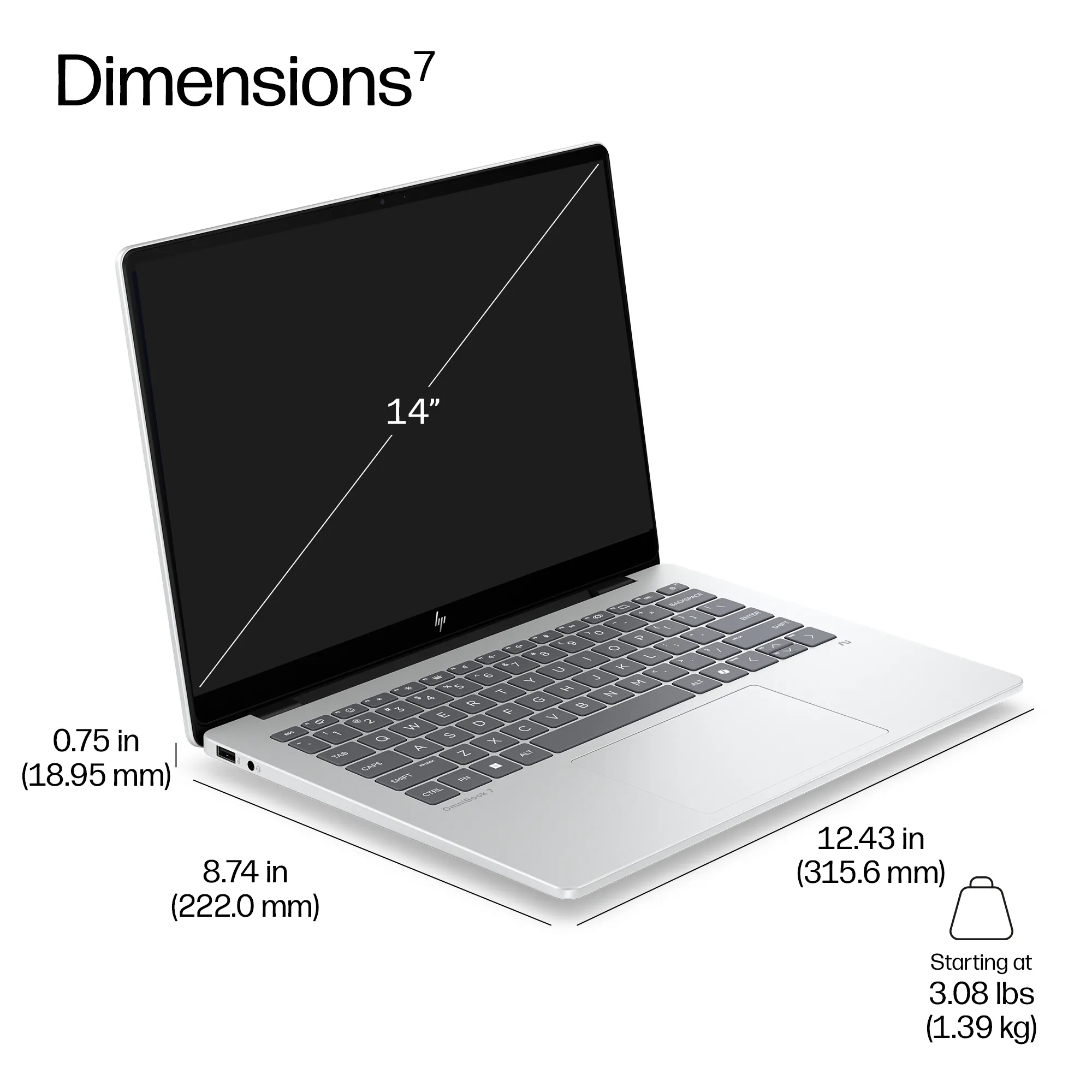 HP EliteBook 8 G2i 14" Ultra 5 325, 16GB, 512GB, Win 11 Pro - Notebook, Silver