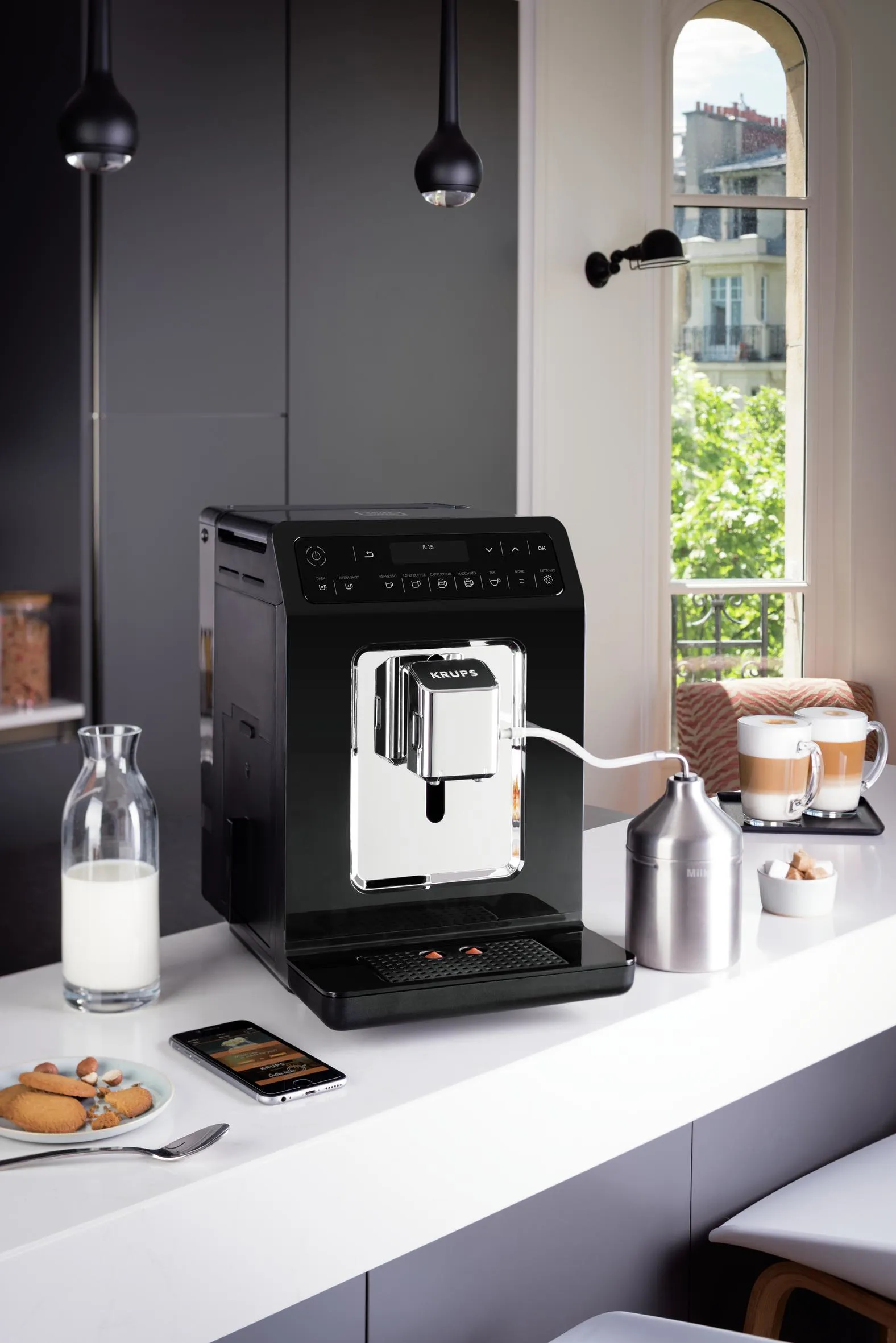 Krups Evidence EA8918 Fully Automatic Espresso Machine, Black