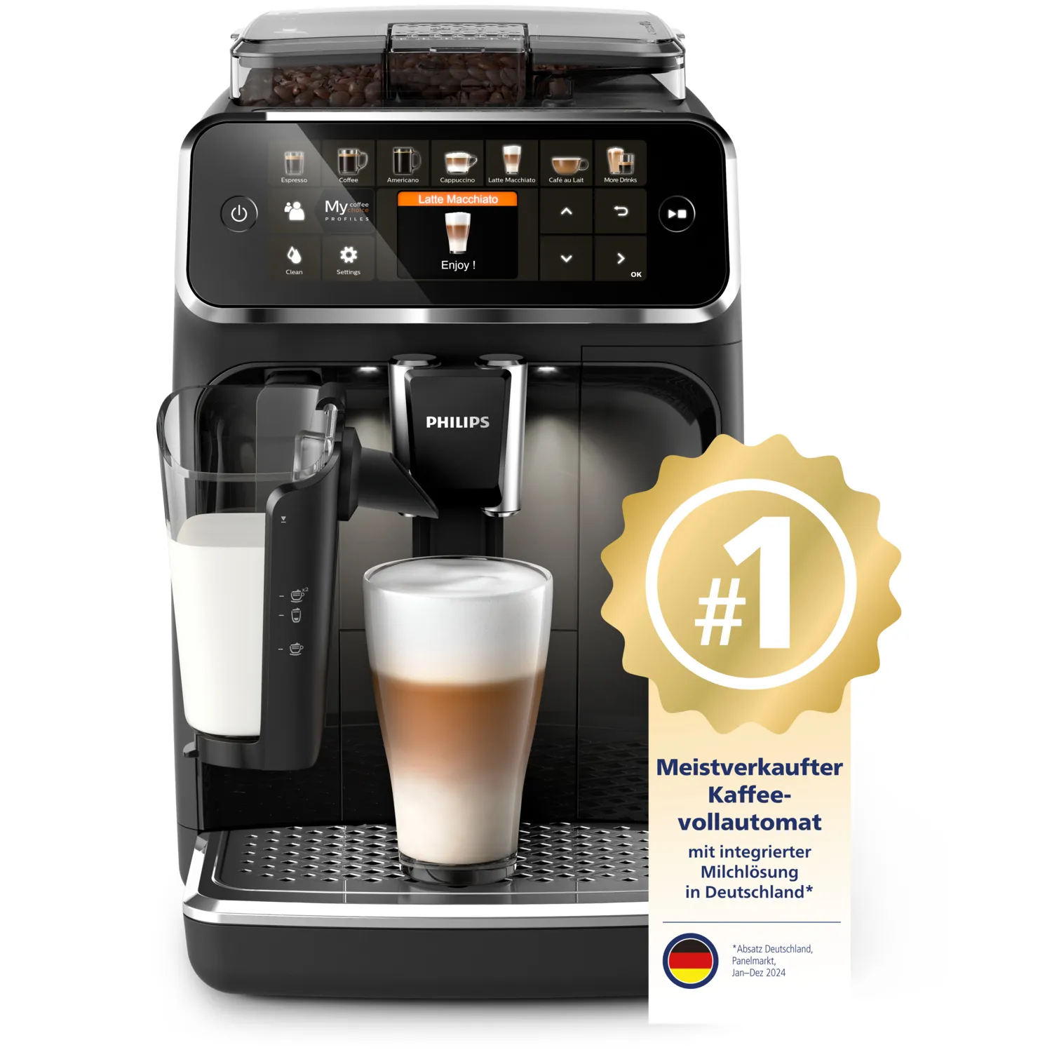 Philips 5400 series EP5441 Automatisk kaffemaskine Sort