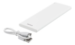 Deltaco 3600mAh - Power bank, White