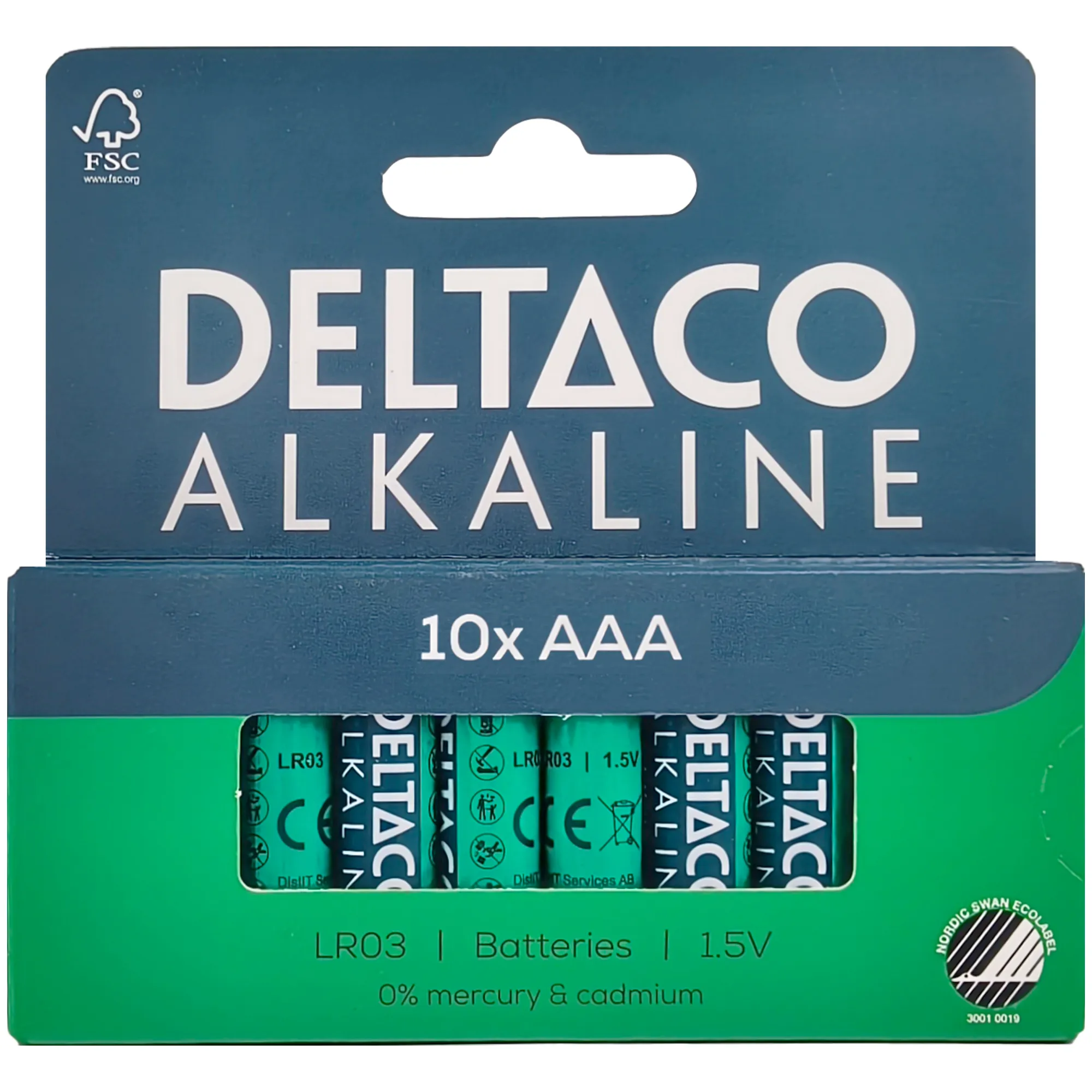 DELTACO AAA Alkaline 10-pack