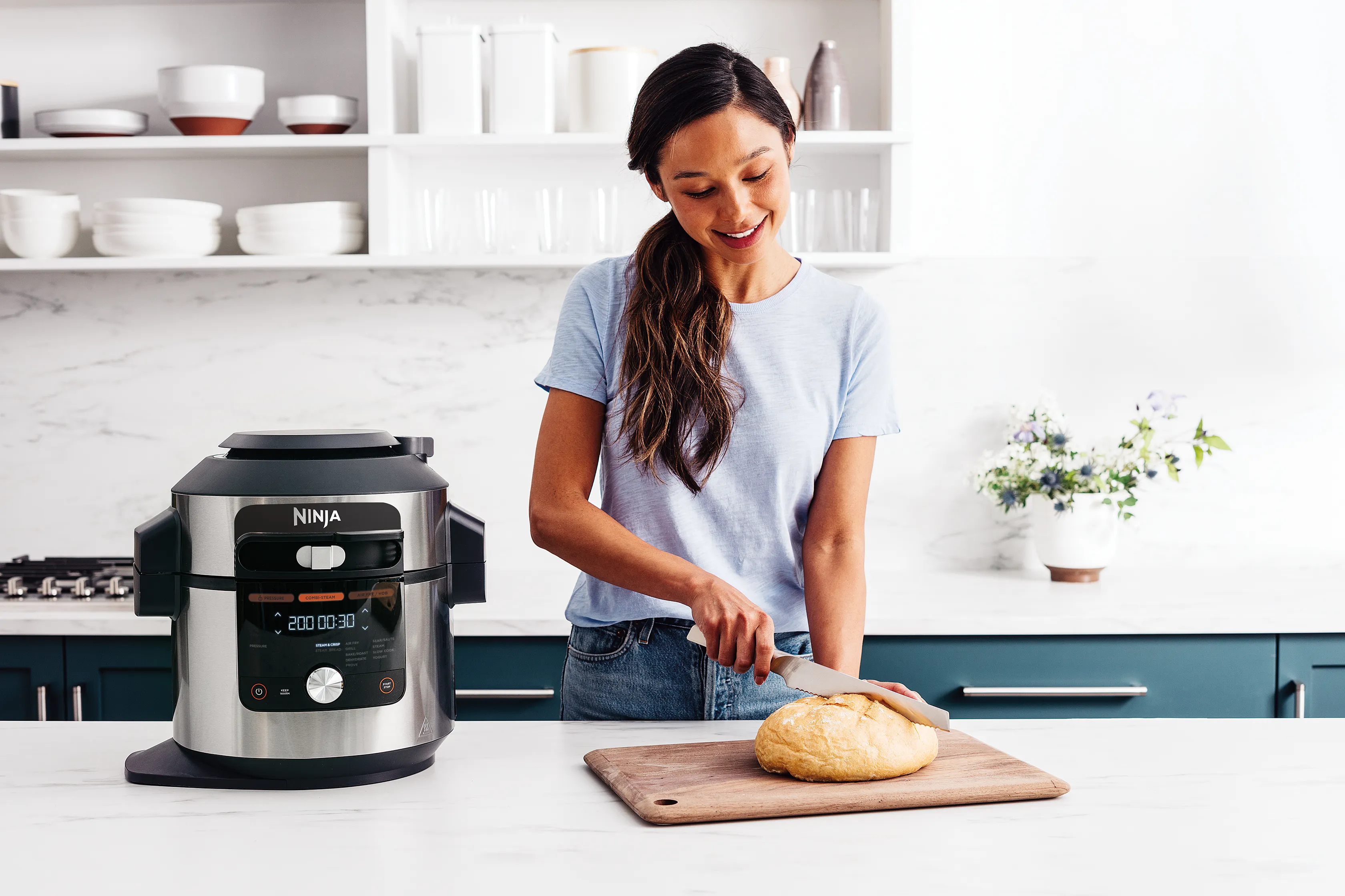 Ninja Foodi MAX SmartLid OL750EU Multicooker, 7.5 L, 1760 W, Black/Stainless steel