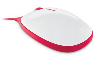 Microsoft Express Mouse Wired Mouse, White/Pink