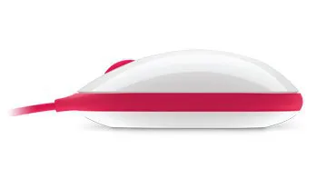 Microsoft Express Mouse Wired Mouse, White/Pink