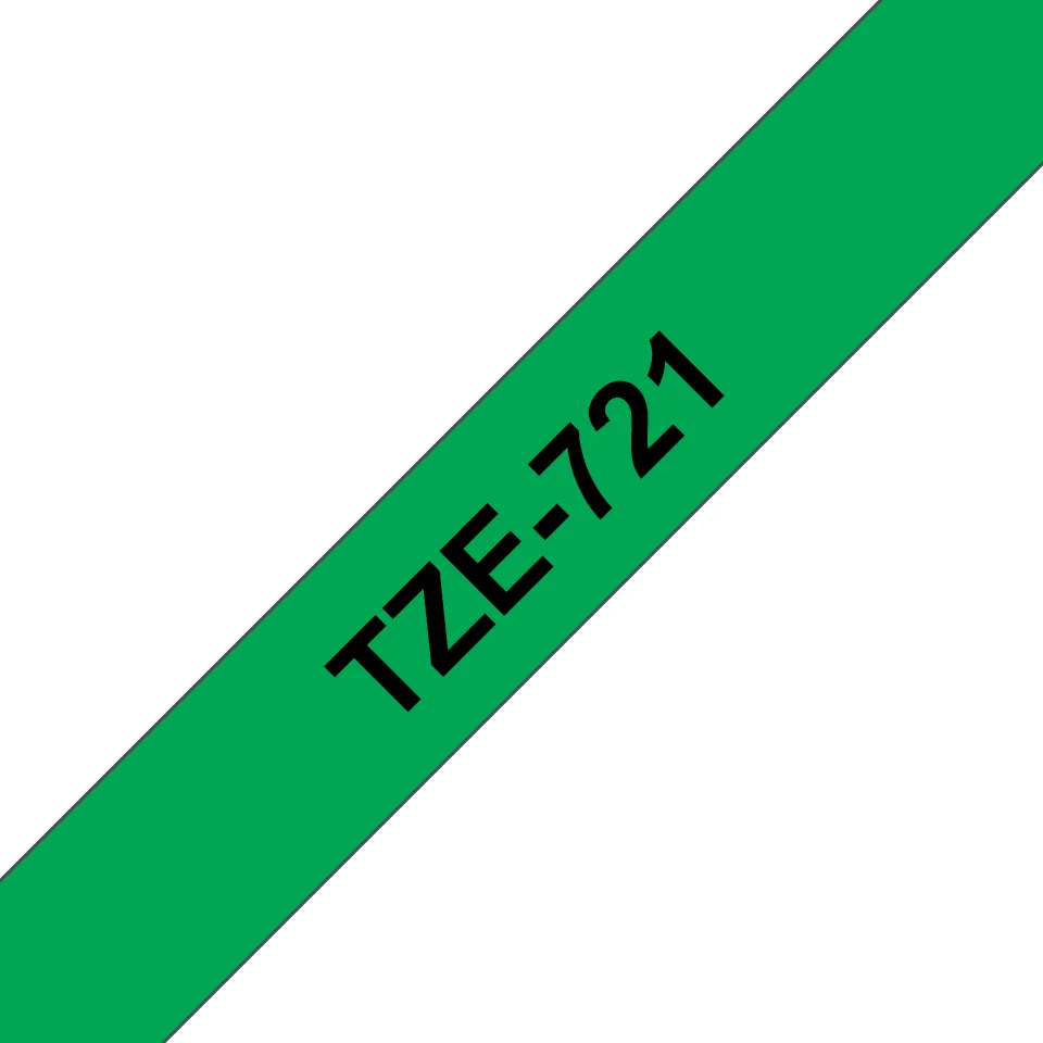 BROTHER TZE721 tape black/green 9mm 8m