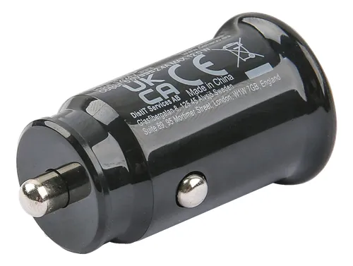 DELTACO USB car charger, 1x USB-A 2.4 A, 1 m Lightning cable, black
