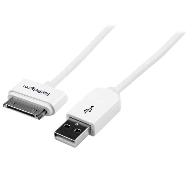 Startech  USB-A - Apple 30-pin - kabel, 1 m, Vit