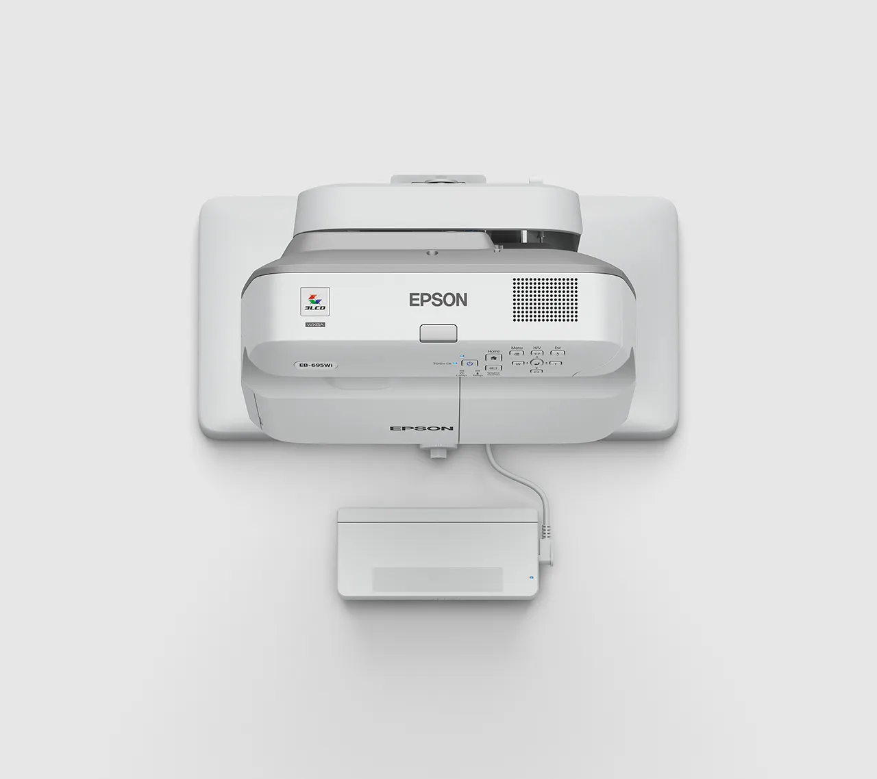 Epson EB-695Wi Ultra Short Throw 3LCD WXGA 3500 ANSI lm -projektori, valkoinen/harmaa