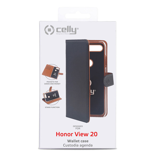CELLY WALLY CASE (HONOR VIEW 20 BLACK)