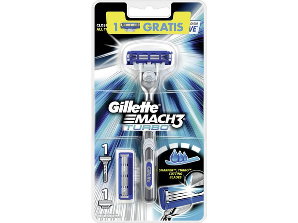 GILLETTE MACH 3 TURBO partah&ouml;yl&auml;. Uusi, ter&auml;v&auml;mpi versio kuuluisasta Mach3:sta. Mach 3 Turbo pit&auml;&auml; lupauksensa silkkiposkista. Kolme, kitkatonta ter&auml;&auml; takaavat