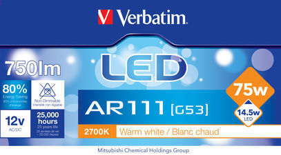 LED AR111, 14,5W silver 25 deg