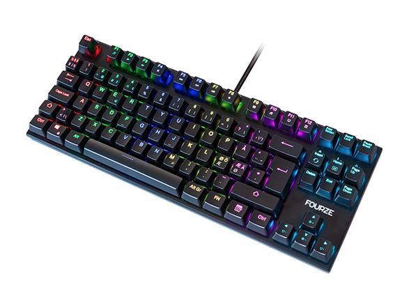 Fourze GK140 RGB - gaming tangentbord, Outemu Red, Svart