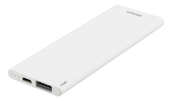 Deltaco 3600mAh - Power bank, White