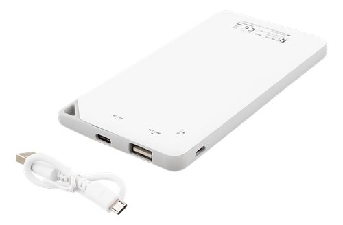 DELTACO Power bank, 10000mAh, 1xUSB-C, 1xUSB-A naaras, 3A, valkoinen
