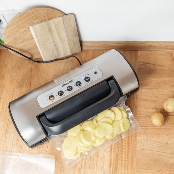 Steba VK 12 Double Seal Vacuum Sealer, Black / Stainless steel