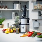 Steba E 400 Slow Juicer, 400 W, 1 L, Stainless Steel/Black