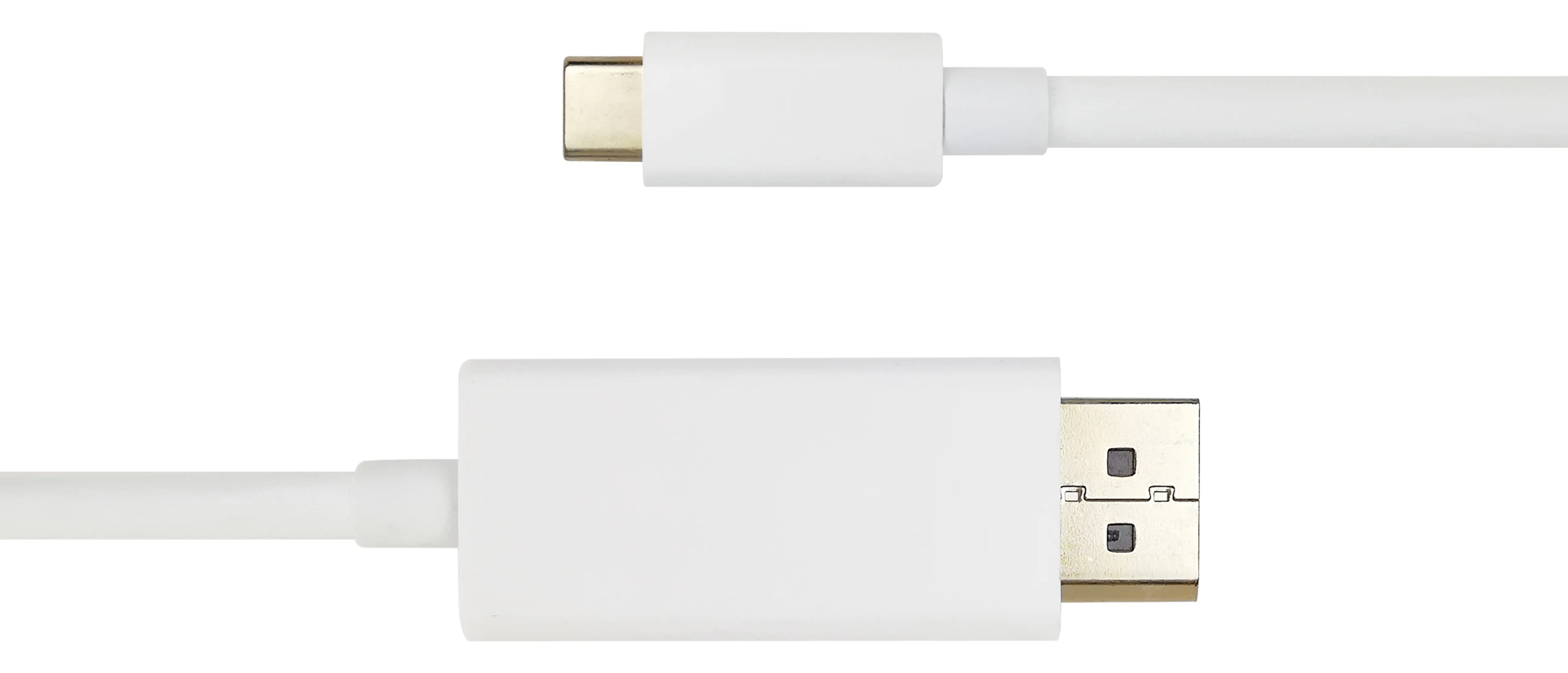 Deltaco USB-C - DisplayPort cable, 4K UHD, gold plated, 2m, white