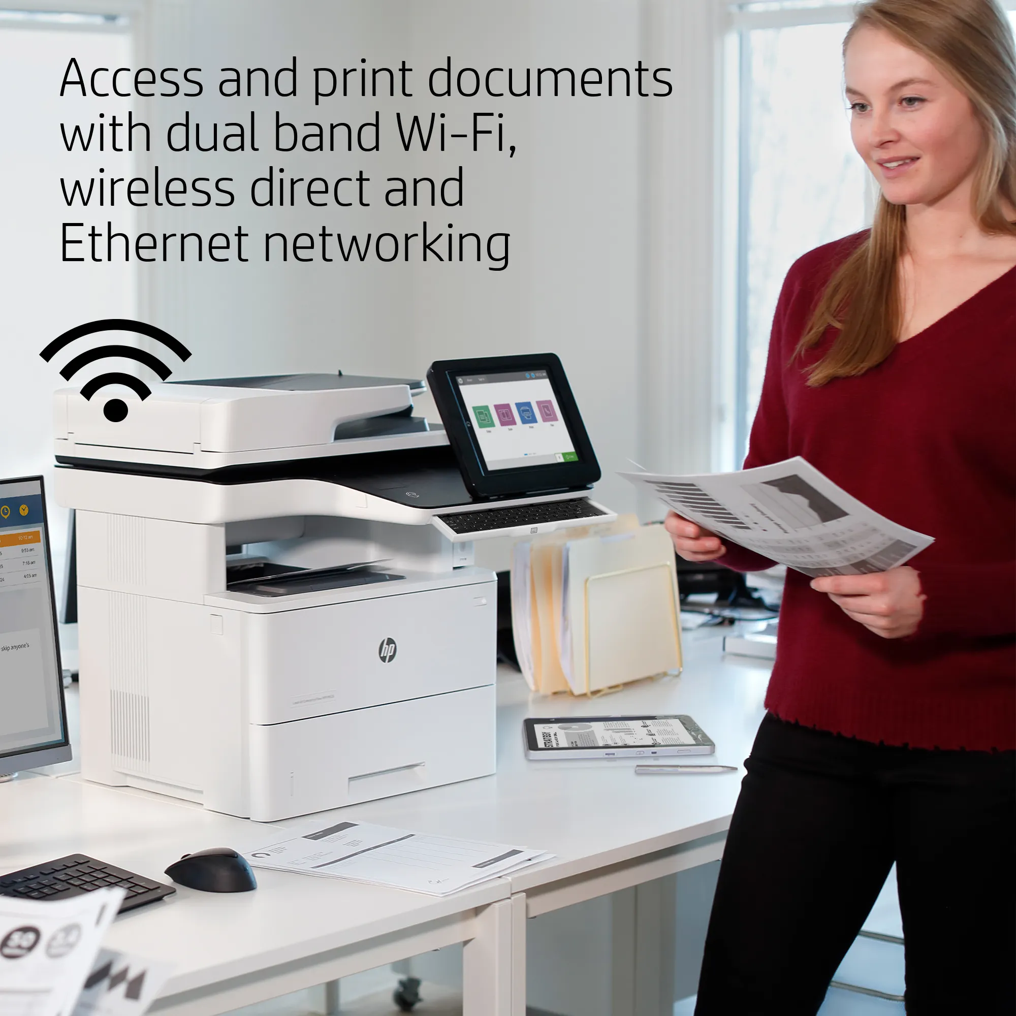 HP LaserJet M528z Duplex, LAN, A4 -mustavalkolasertulostin