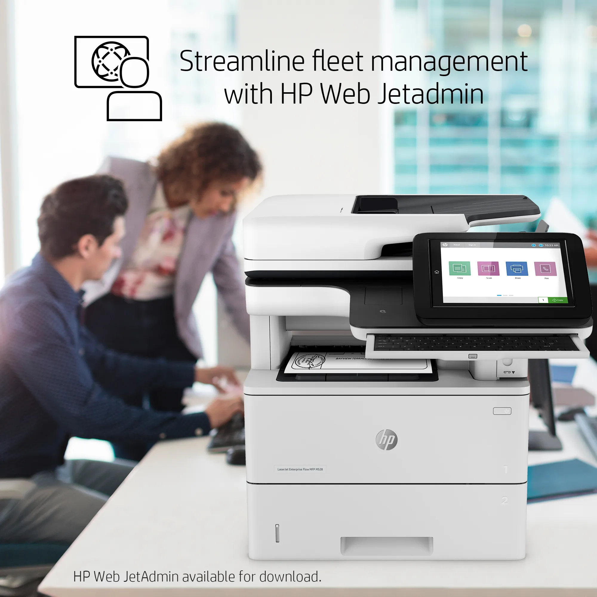 HP LaserJet M528z Duplex, LAN, A4 -mustavalkolasertulostin