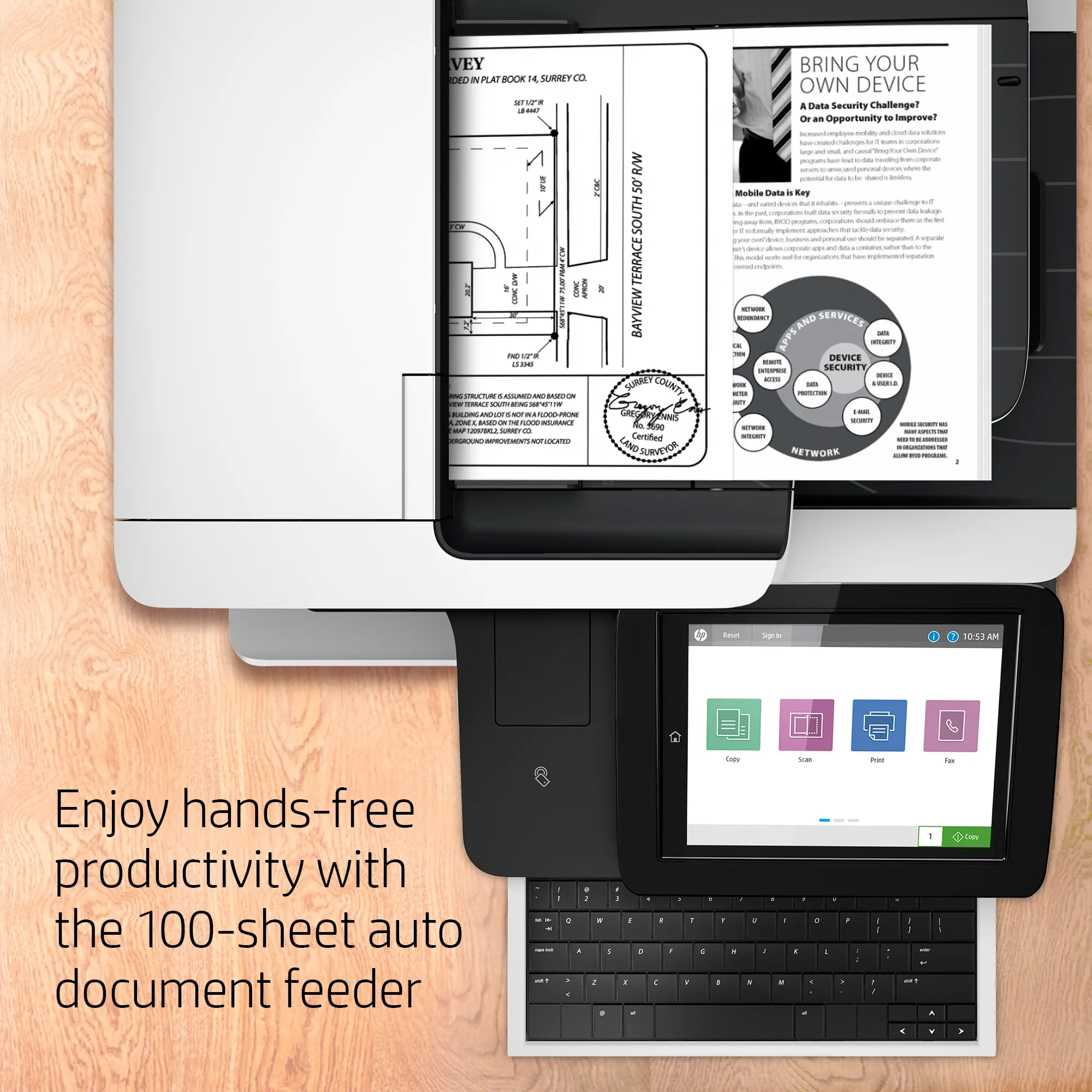 HP LaserJet M528z Duplex, LAN, A4 -mustavalkolasertulostin