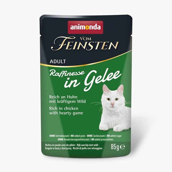 Animonda Vom Feinsten Adult Raffinesse in Jelly with Chicken and Game, Kissan m&auml;rk&auml;ruoka, 85 g