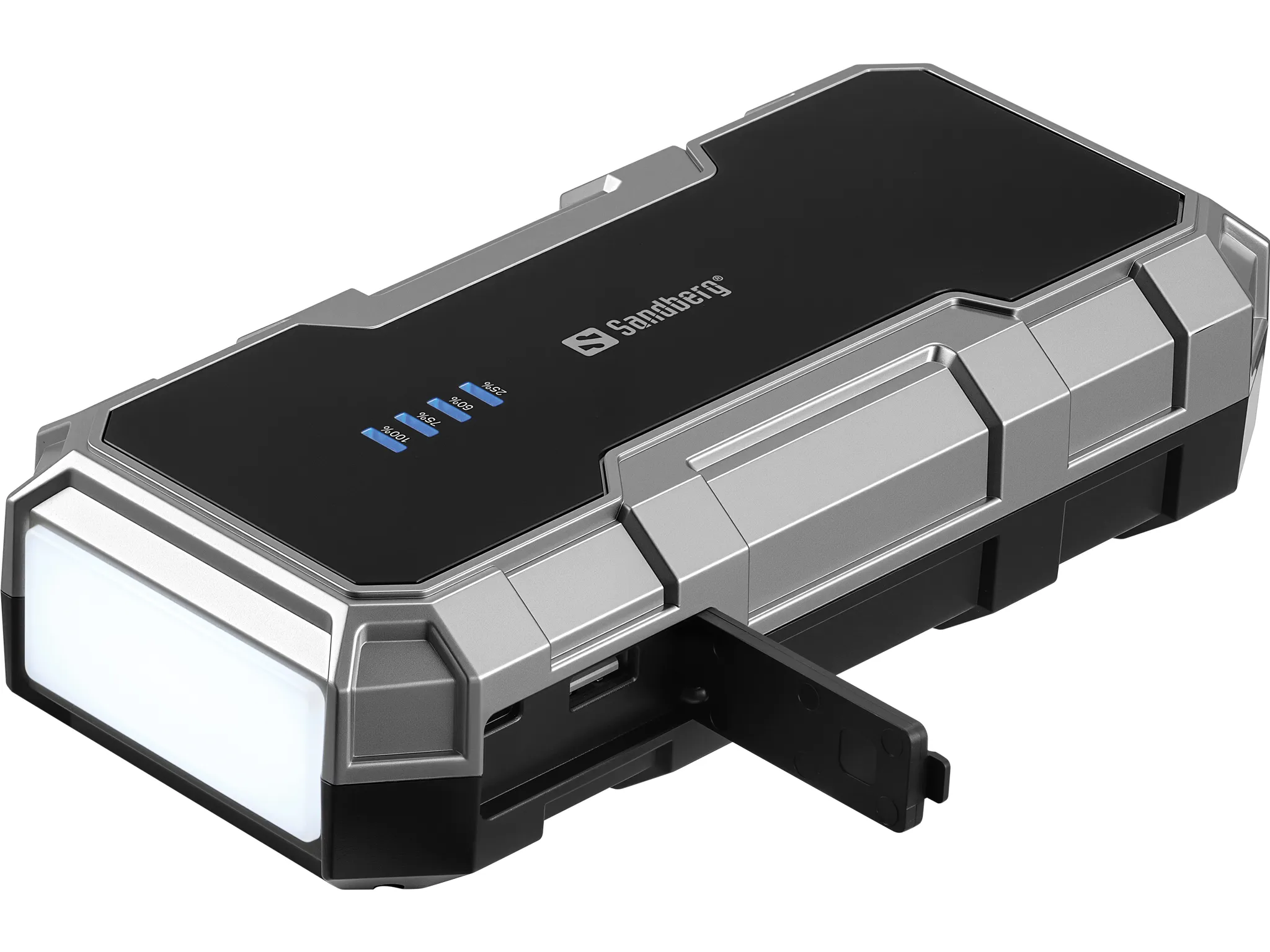 SANDBERG Car Jumpstarter 7200mAh, 18W -varavirtal&auml;hde, harmaa, musta