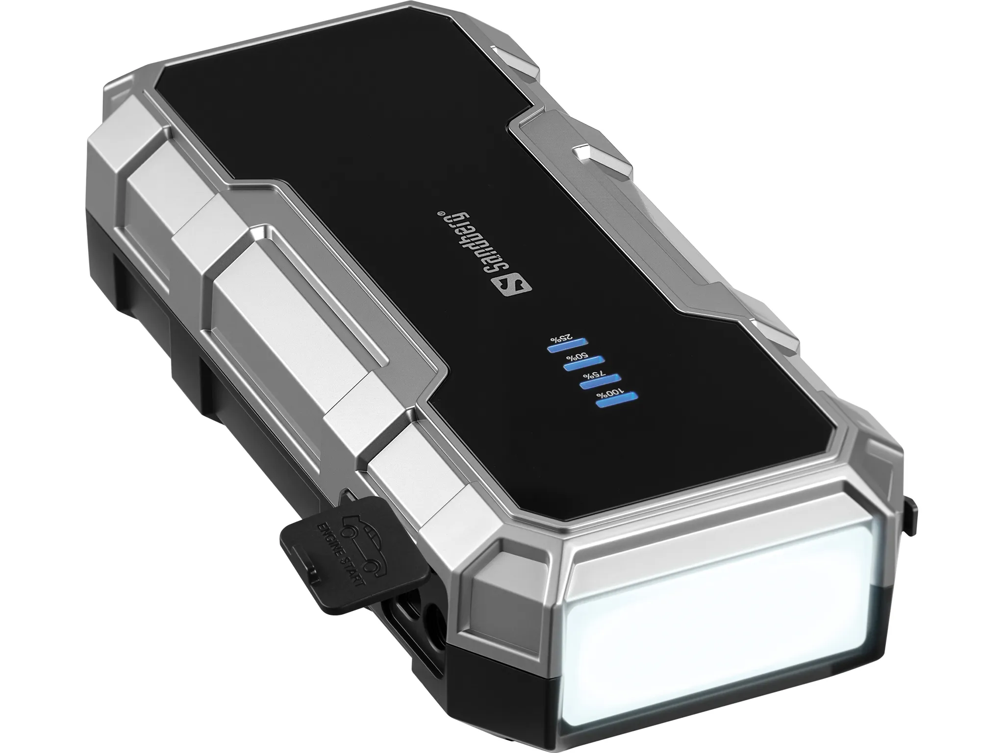 SANDBERG Car Jumpstarter 7200mAh, 18W -varavirtal&auml;hde, harmaa, musta
