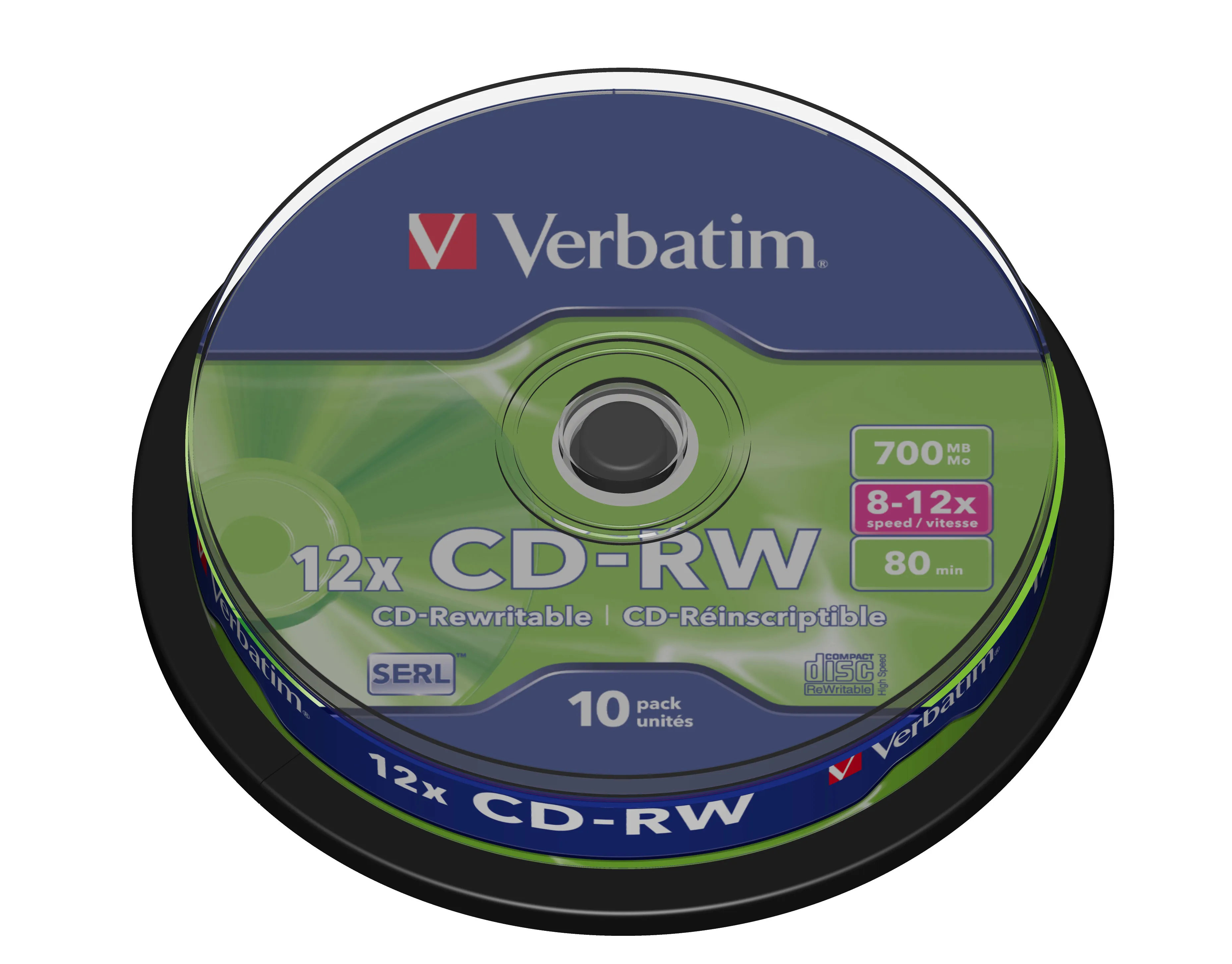 CD-RW SERL 700MB 12X SCRATCH RESISTANT SURFACE
