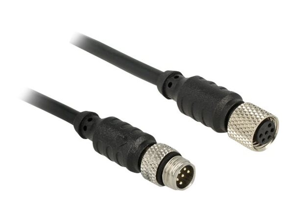 Navilock - GPS cable - 6 pin M8 male to 6 pin M8 female - 3 m - black
