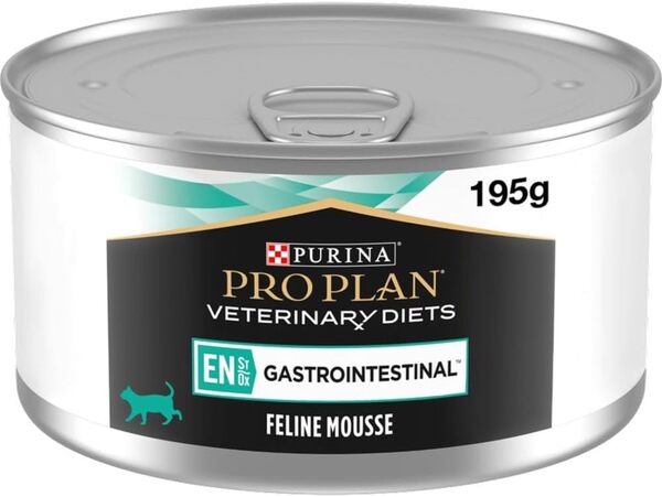 Purina Pro Plan Veterinary Diets Feline ST/OX Gastrointestinal Mousse, Wet food for cats, All life stages, 195g