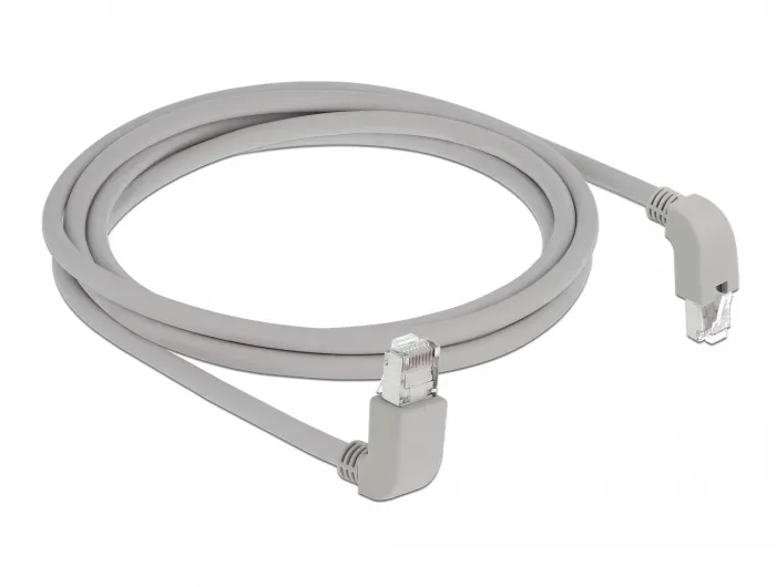Delock Network cable RJ45 Cat.5e SF/UTP upwards / downwards angled 2 m
