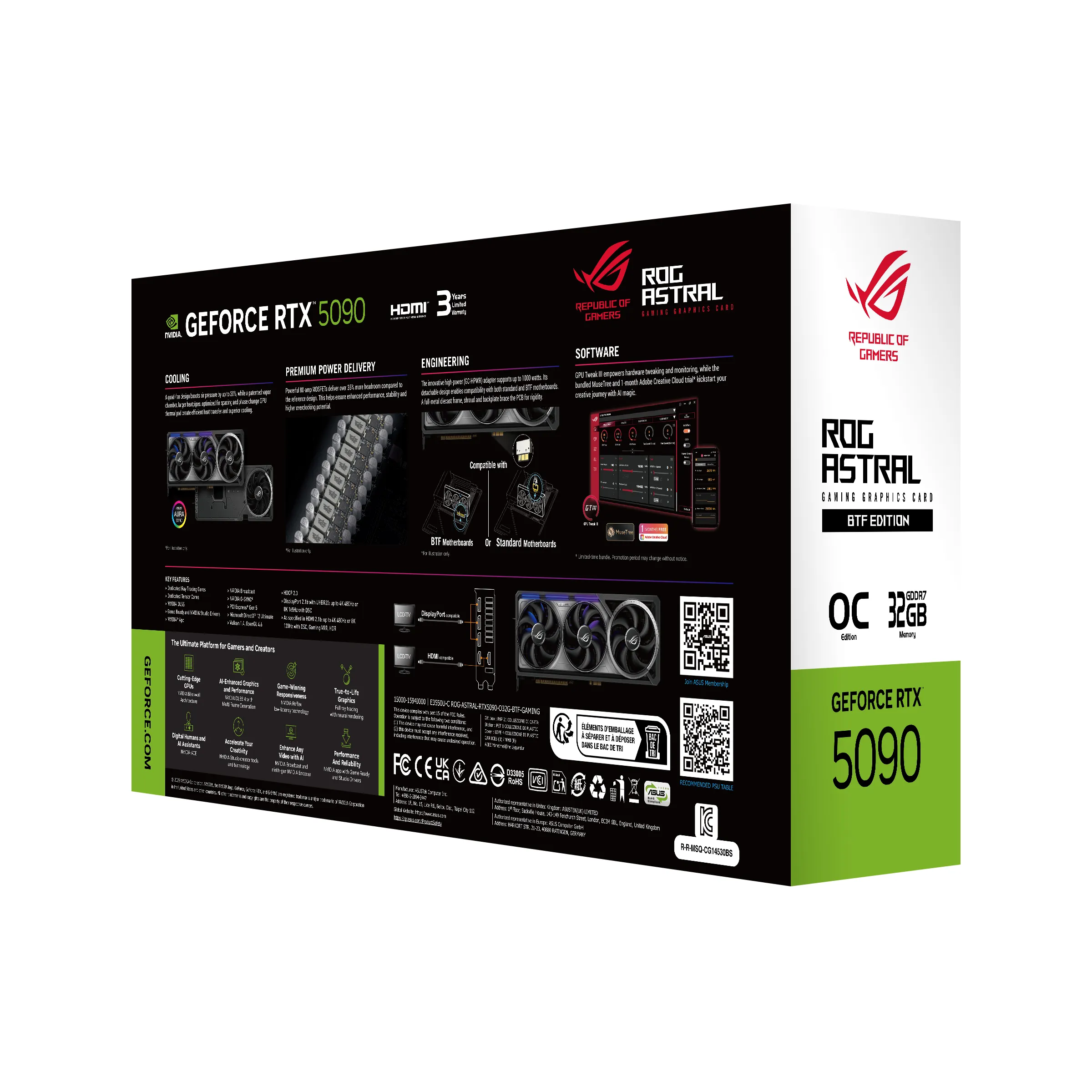 Asus GeForce RTX 5090 Astral BTF Edition 32 GB - Graphics card