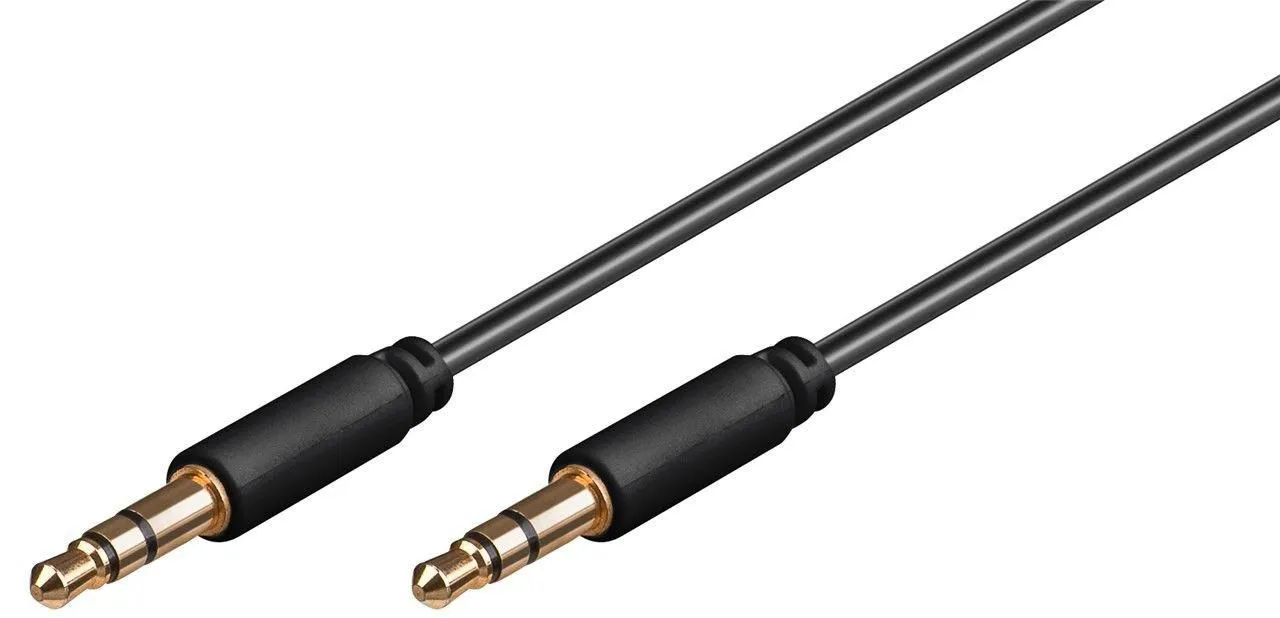 MicroConnect 3.5mm - audio cable, male/male, 3 m, Black