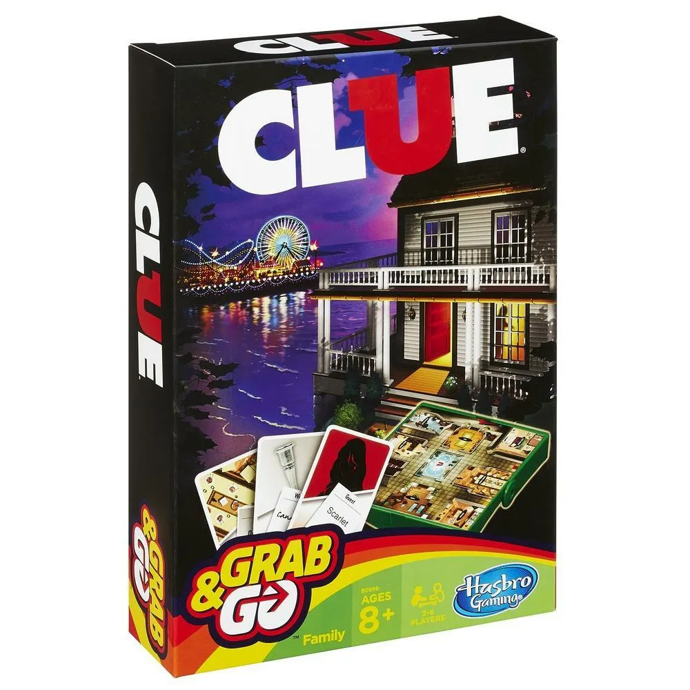 Hasbro Grab &amp; Go Cluedo - board game (SE)