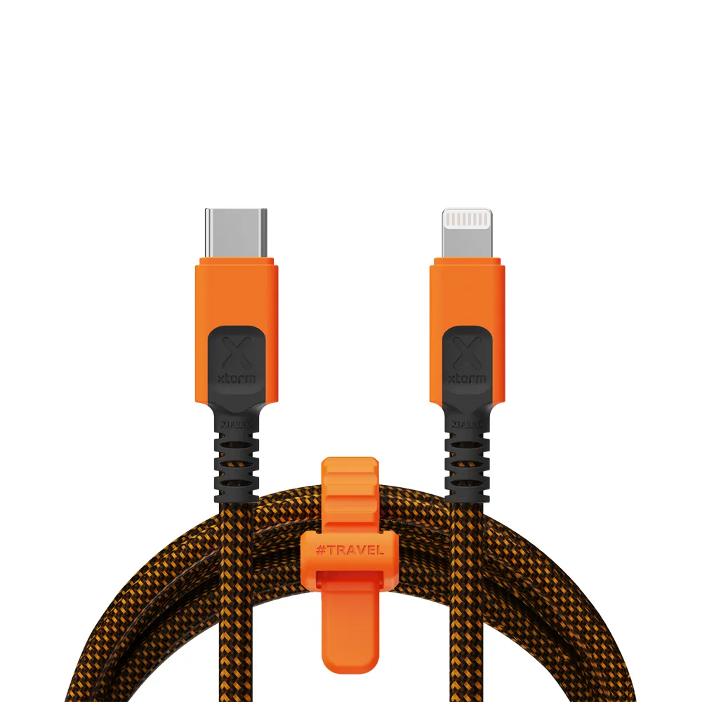 XTORM Xtreme USB-C &ndash; Lightning -kaapeli, 1,5 m, musta