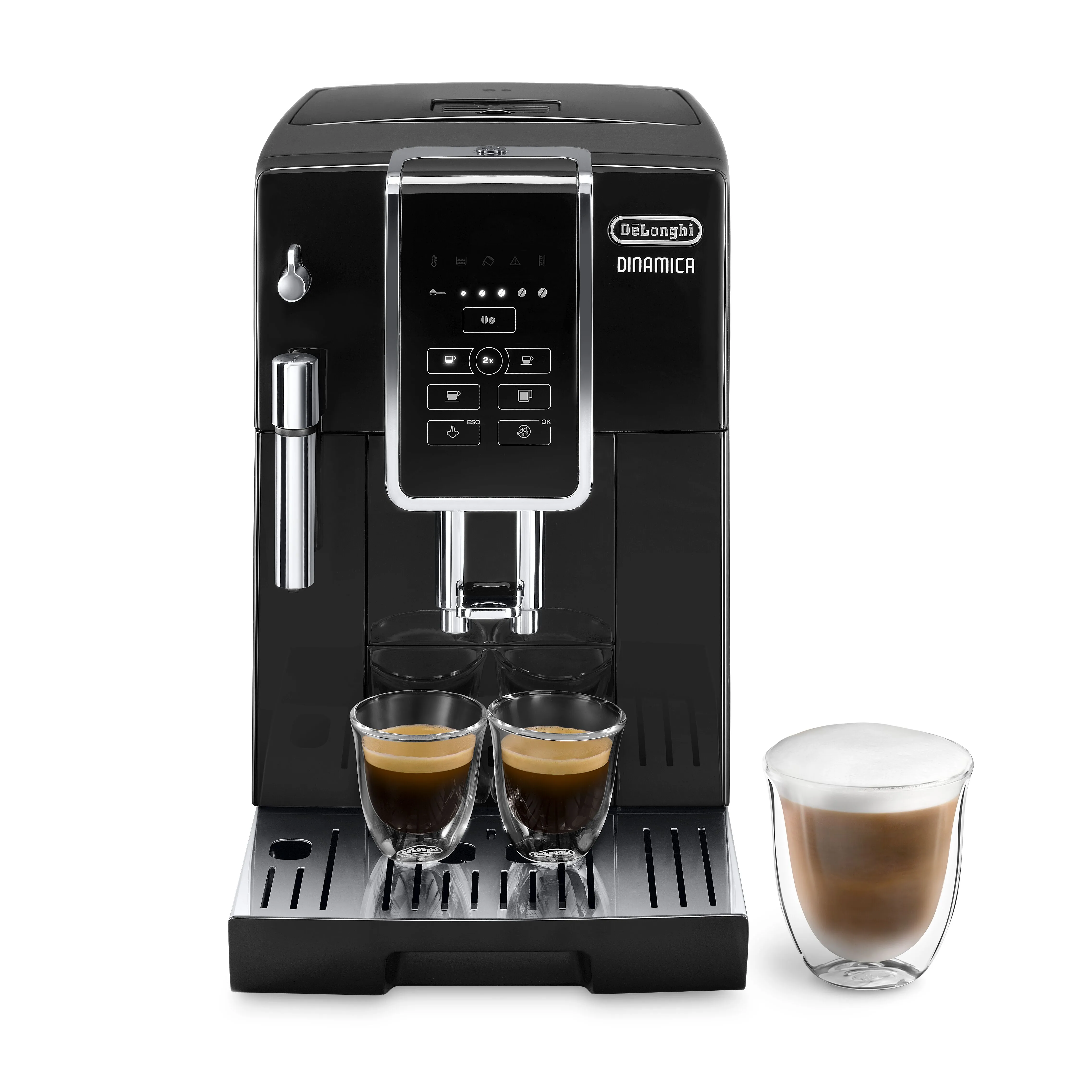 DeLonghi Dinamica ECAM 350.15.B helautomatisk espressomaskin, svart